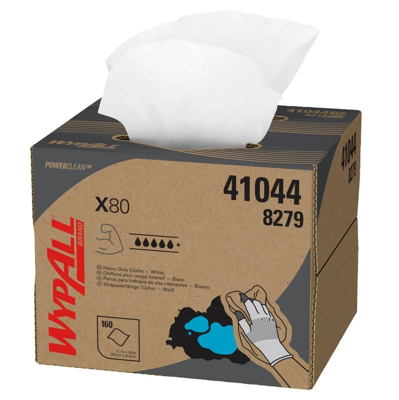 WYPALL® X80 PowerClean - Brag ™ Box / White - 1 Brag Box x 160 Fogli | Cartone (1 scatola)