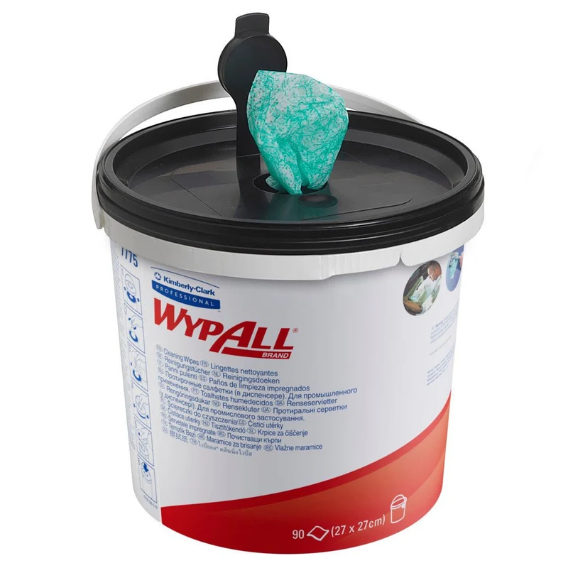WYPALL® WIPES - Green /90 asciugamani - 6 secchi x 90 fogli | Cartone (6 donatori)