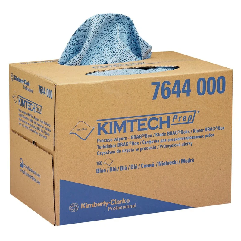 Kimtech® Trial Wiper - Brag ™ Box / Blue - 1 Brag Box x 160 Fogli | Cartone (1 scatola)