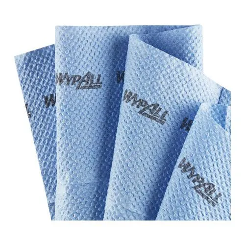 WYPALL® FORCEMAX PowerClean - Quarto piegato / blu - 1 Dispenser Box x 40 fogli | Cartone (1 scatola da donatore)