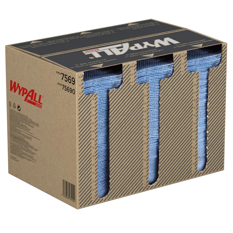 Wypall® ForceMax Secelling Quarter - Furatore / Blu /33,50 x 34,50 cm - 1 scatola del distributore x 480 fogli | Cartone (1 scatola da donatore)