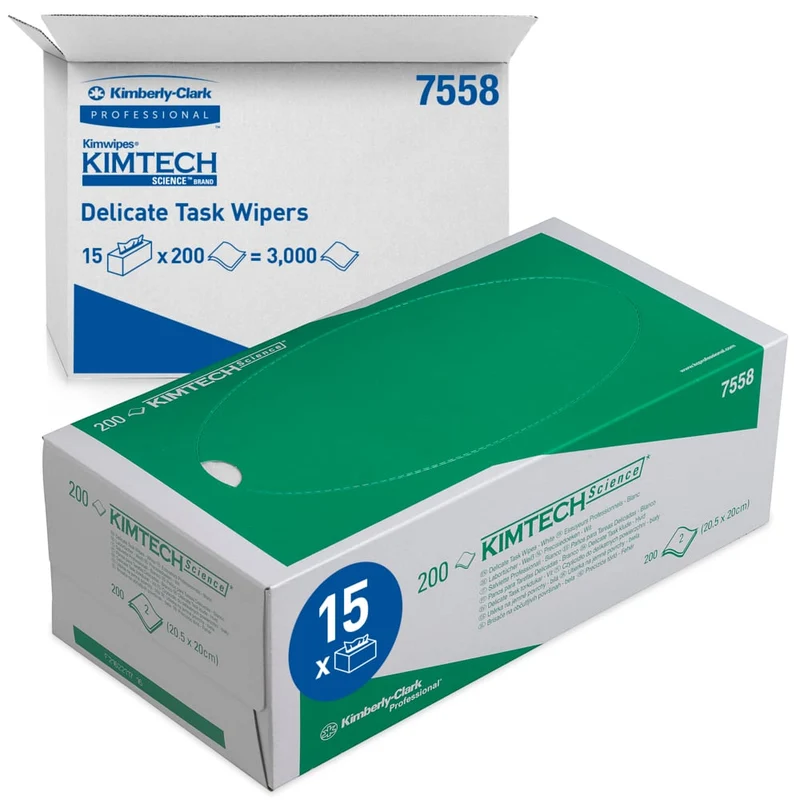 Kimtech® Science Precision Wiper - 200 asciugamani / bianco - 15 cartoni x 200 fogli | Cartone (15 scatole)
