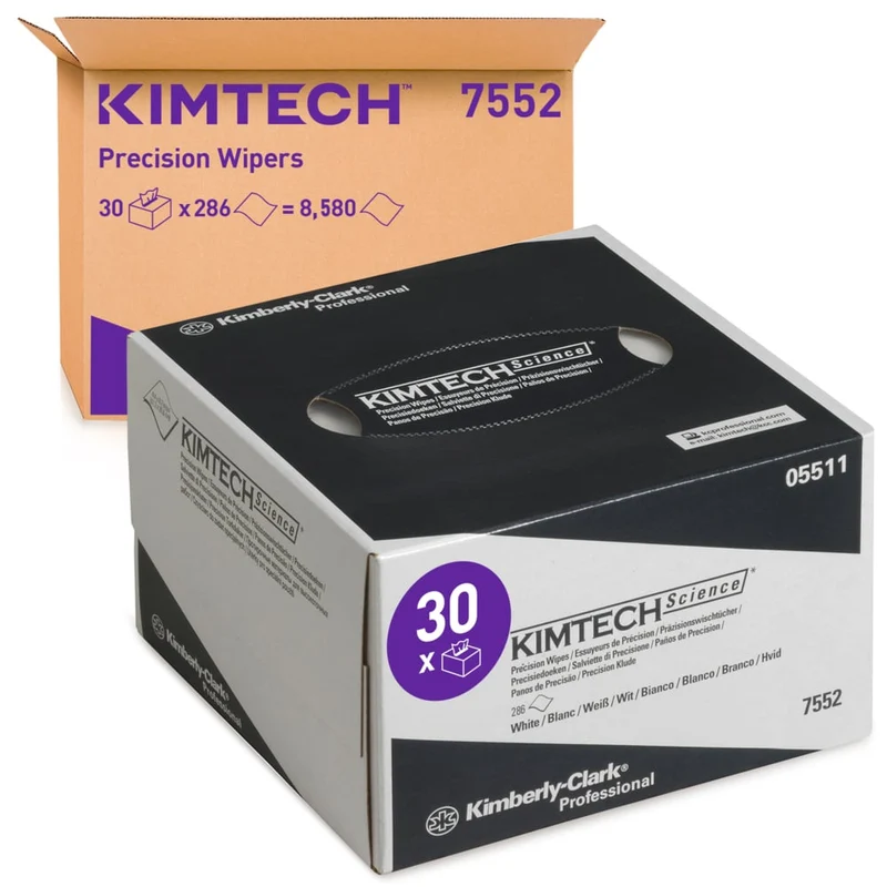 Kimtech® Science Precision Asili - Box pluck / bianco / piccolo - 30 cartoni x 286 fogli | Cartone (30 scatole)