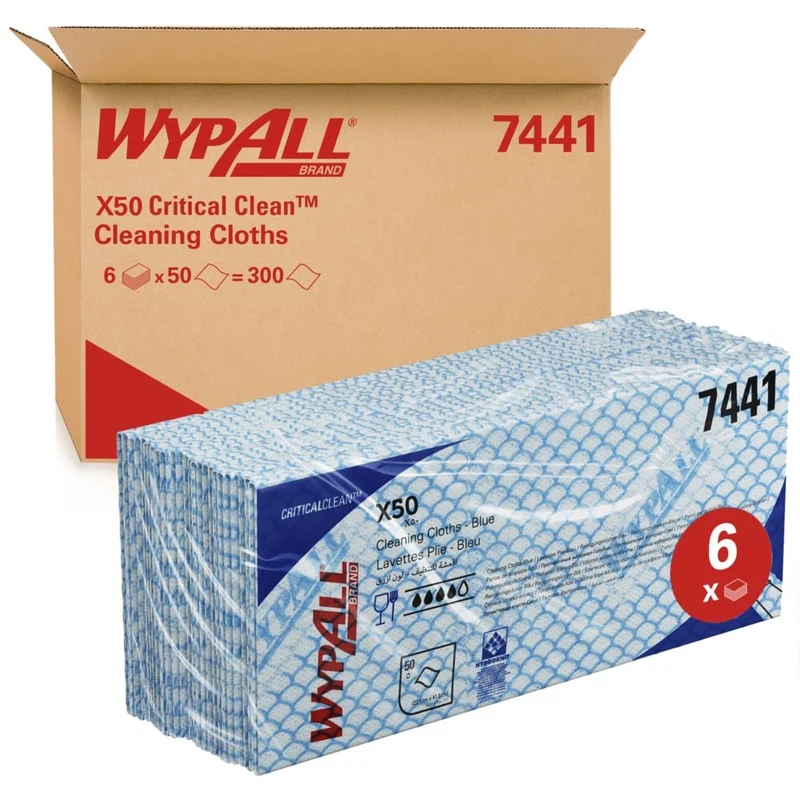 WYPALL® X50 Wipes - Interfold / 41,80 cm x 24,70 cm
