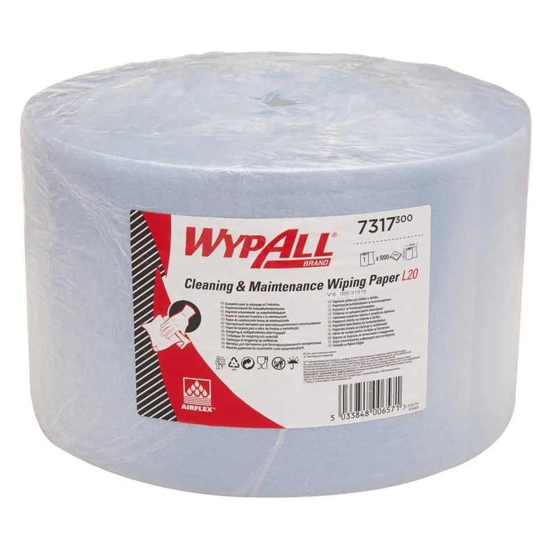 WYPALL® L20 Picco di carta per lavori di manutenzione - ruolo importante - extra largo / blu - 1 rotolo x 1000 fogli | Cartone (1 rotolo)