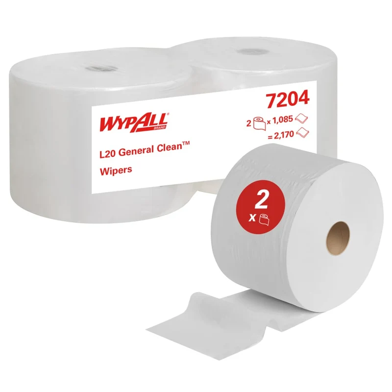 Wypall® L20 Genral Clean - Grand Roll / White - 2 rotoli x 1085 fogli | Cartone (2 rotoli)