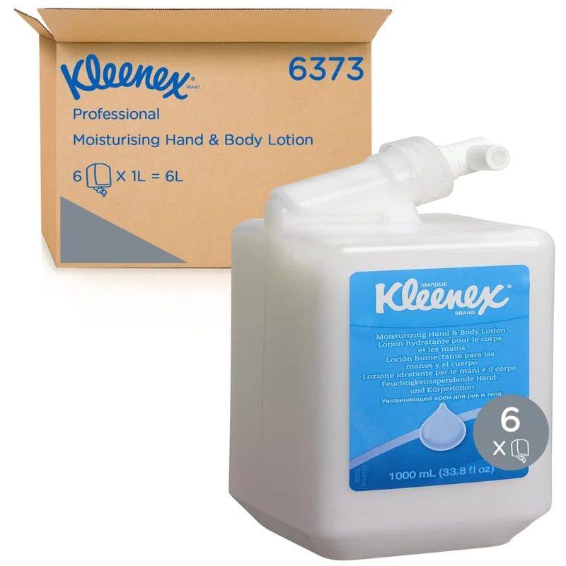 Lozione per la mano e il corpo idratante Kleenex® - Cassetta / Bianca / 1 LTR - 6 cassette | Cartone (6 cartucce)