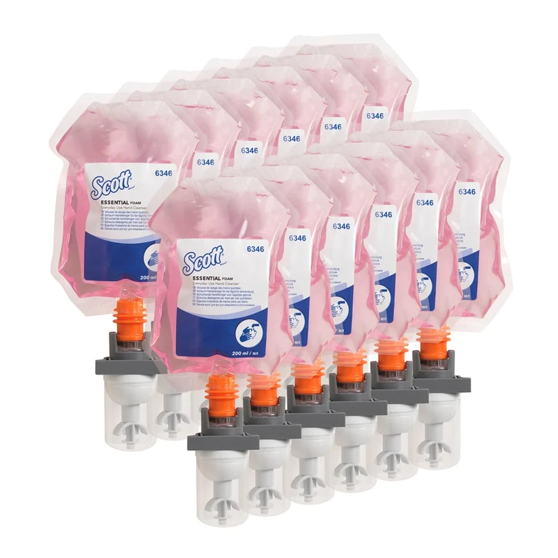 Scott® Essential ™ Soap in schiuma per uso quotidiano - Cassetta / Pink / 200ml - 12 Cassette | Cartone (12 donatori)