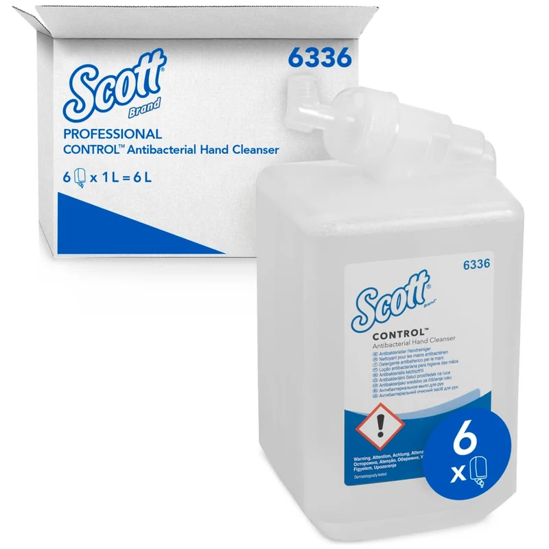 Cleaner per mano antibatterico Scott® Control ™ - cassetta / trasparente / 1 LTR - 6 cassette | Cartone (6 cartucce)