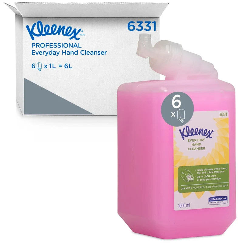 Kleenex® Normale Waschlotion - Cassette / Rosa / 1 LTR - 6 Cassette | Cartone (6 cartucce)