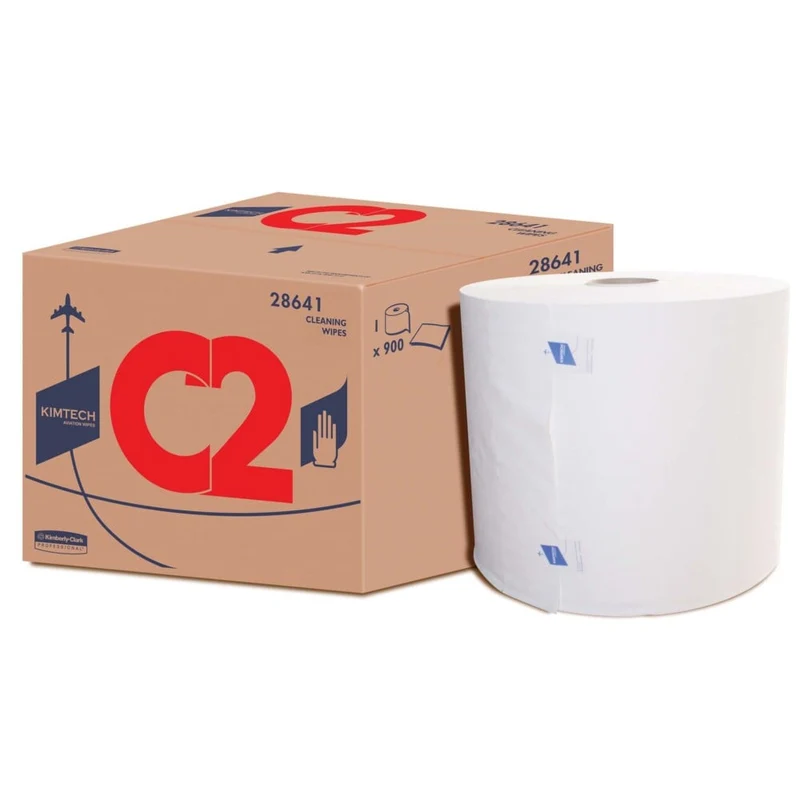 Asciugamani per la pulizia dell'aviazione Kimtech® - Bigh Roller / White - 1 rotolo x 900 fogli | Cartone (1 rotolo)