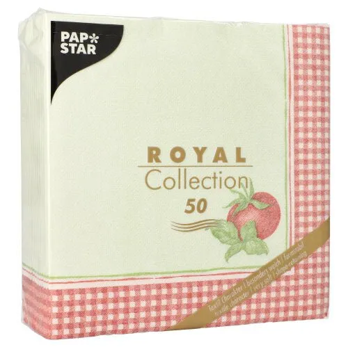 PAPSTAR 50 tovaglioli "Royal Collection" 1/4 Fold 40 x 40 cm Design