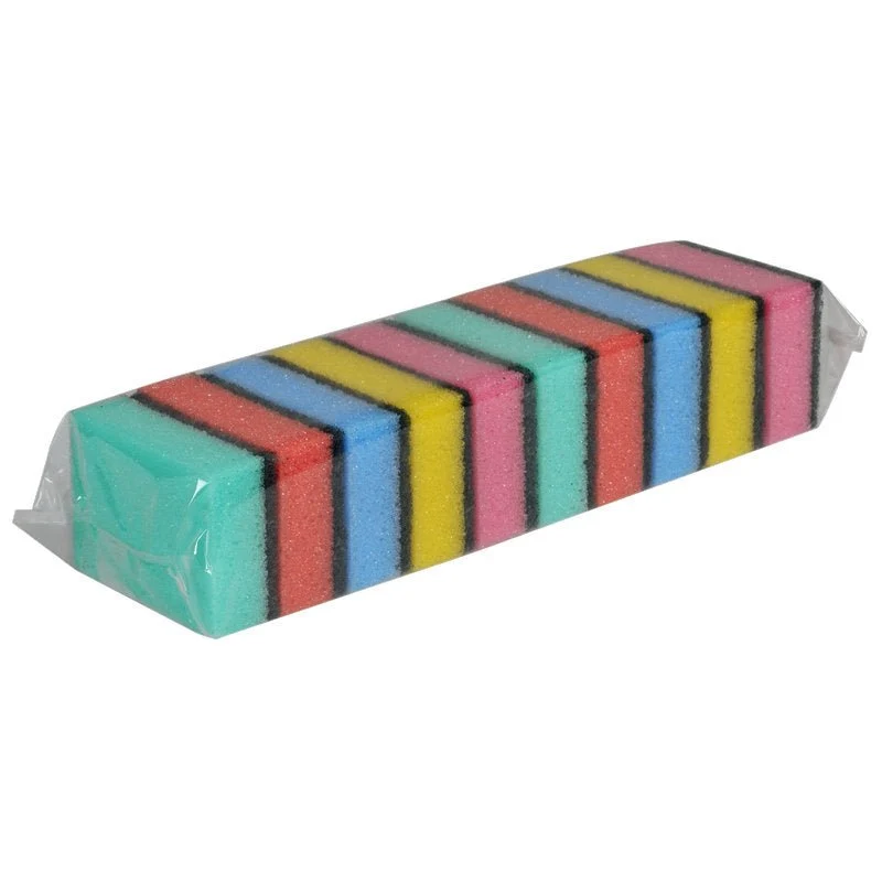 Spugna per pulire, 3x6x9 cm, Colori diversi | Confezione (10 pezzi)