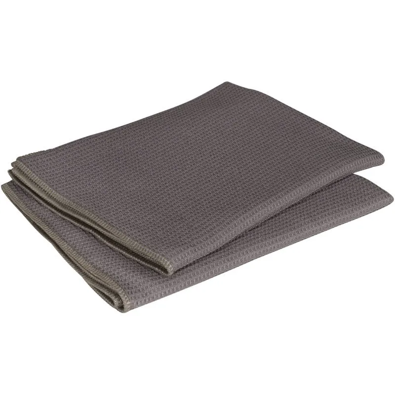 ENA Grey Platin Strofinaccio, Microfibra, 50x80 cm, Grigio | Confezione (2 pezzi)