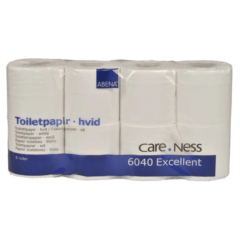 Carta igienica, 2 strati, 9,8 cm x 33,75 m, Bianco | Confezione (8 pezzi)