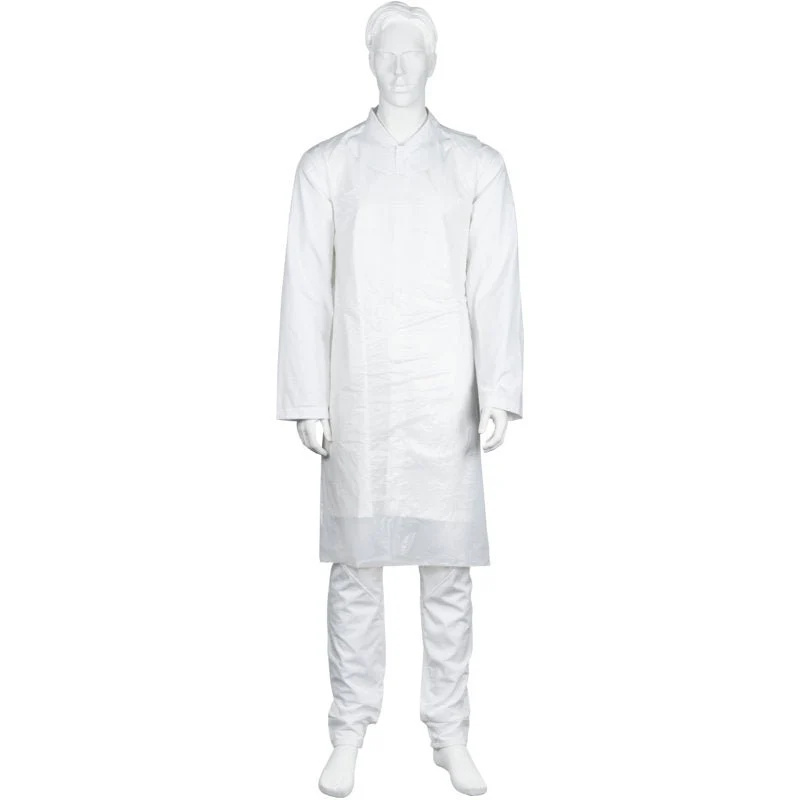 Grembiule monouso, 75x125 cm, 18 my LDPE, Bianco | Confezione (100 pezzi)