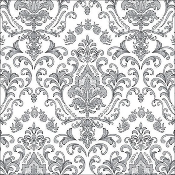 Tovaglioli Napkin 33 Baroque ornament silver FSC Mix