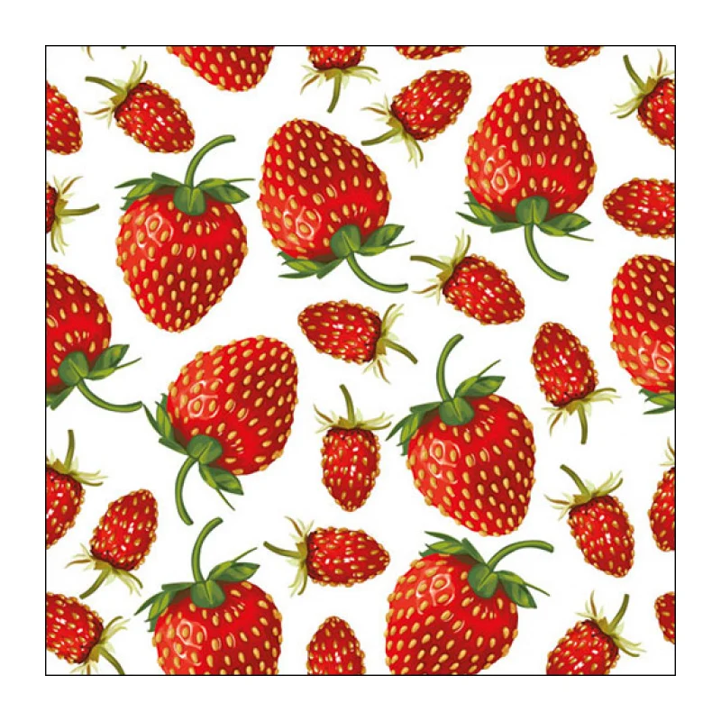 Tovaglioli "Fragole" - Pacco Da 20