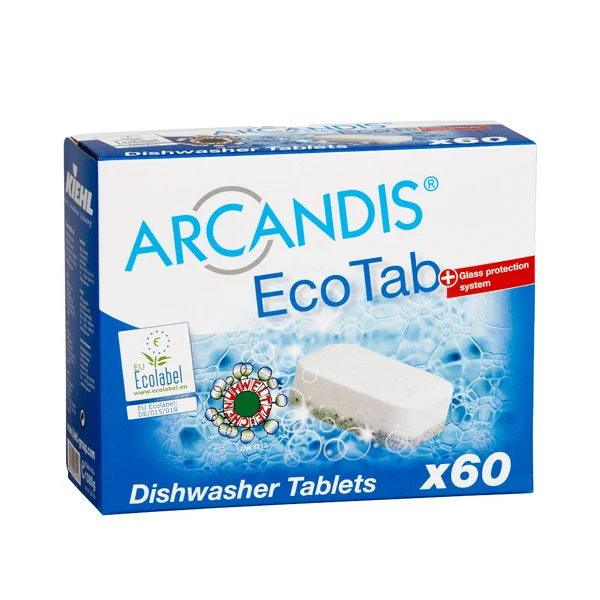 Pastiglie per lavastoviglie Kiehl ARCANDIS-EcoTab, senza fosfati | Confezione (60 pezzi)