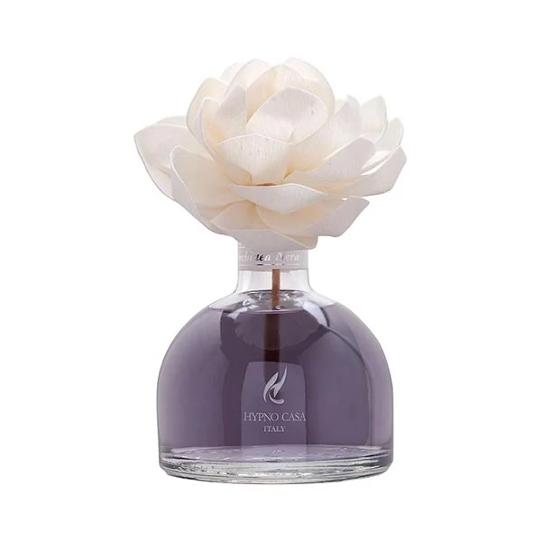 Diffusore di Fragranza Rosa "Orchidea Nera" con Fiore, Hypno Casa, 250 ml