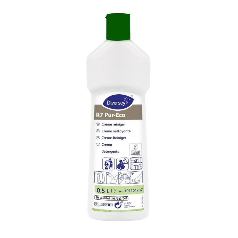 Dieversey R7 PUR-ECO, detergente per crema per superfici dure e impermeabili | Bottiglia (500 ml)
