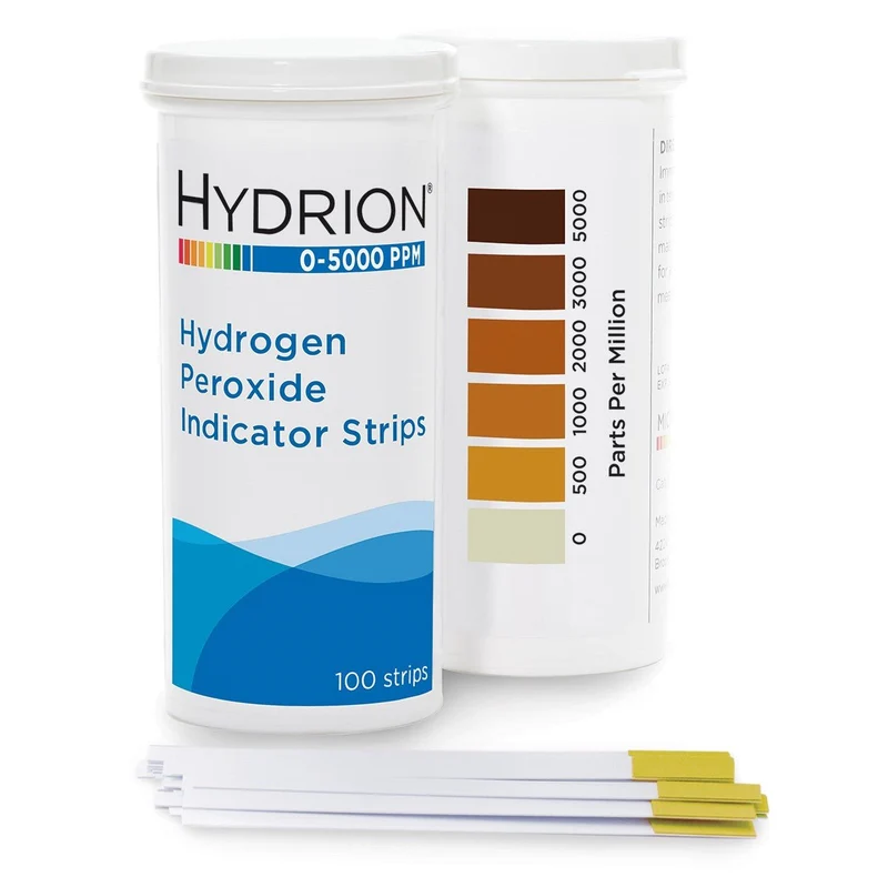 Strisce di test AHP, strisce di test AHP per controllare il contenuto di ingredienti attivi della soluzione Oxivir | Cartone (6 pacchetti)