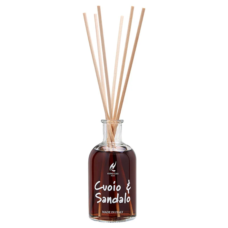 Profumatore “Cuoio & Sandalo” Diffusore a bastoncino, Hypno Casa, 100 ml