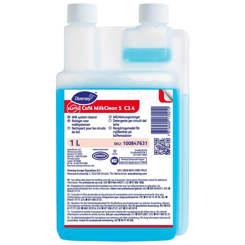 SUMA Café MilkClean S C3.4, Cleaner del sistema di latte | Bottiglia (1 l)