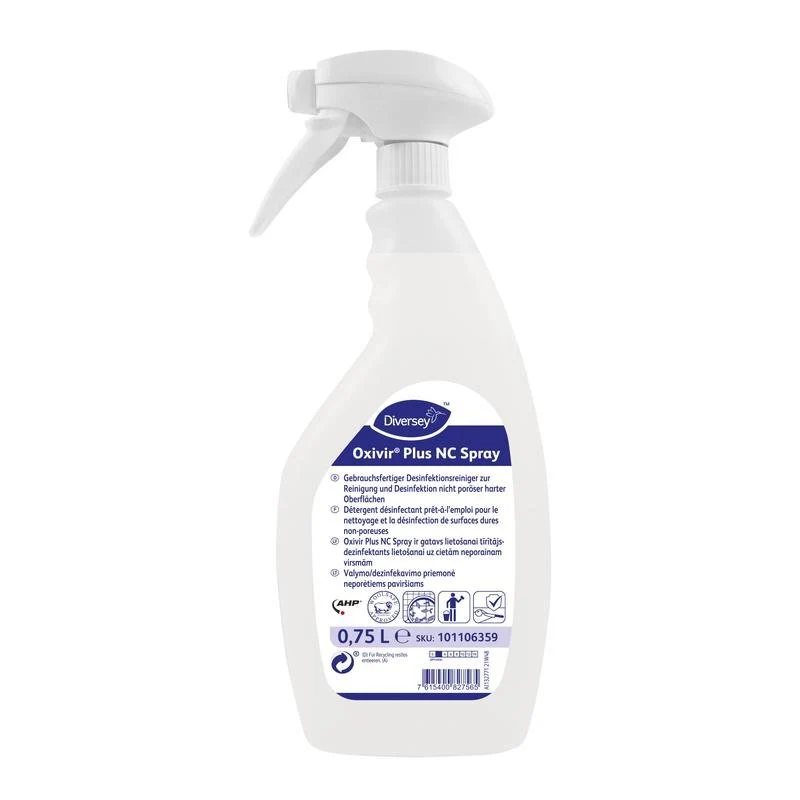 DI OXIVIR Plus NC Spray, pulitore di disinfezione pronto a Usi su base AHP per tutte le superfici | Bottiglia (750 ml)