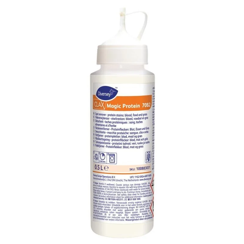 Proteina magica di ardesia, rimozione delle macchie per macchie di sangue e proteine, cibo ed erba | Bottiglia di dosaggio (500 ml)