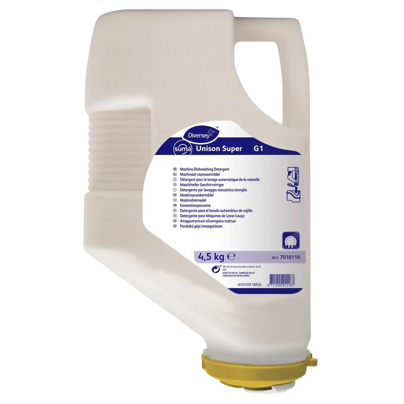 Suma Unison Super G1, detergente per la lavastoviglie per acqua morbida, cloro -gratuito | Cartring (4500 g)