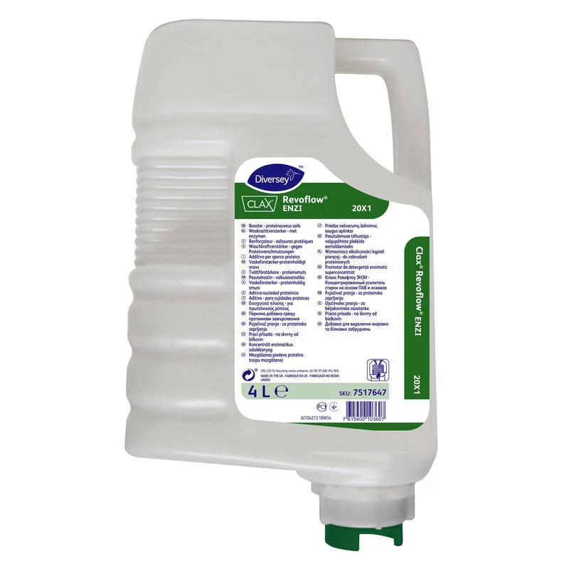 Clax Revoflow Enzi 20x1, highly concentrated, phosphate-free surfactant / enzyme booster for the Revoflow System | Cartring (4 L)