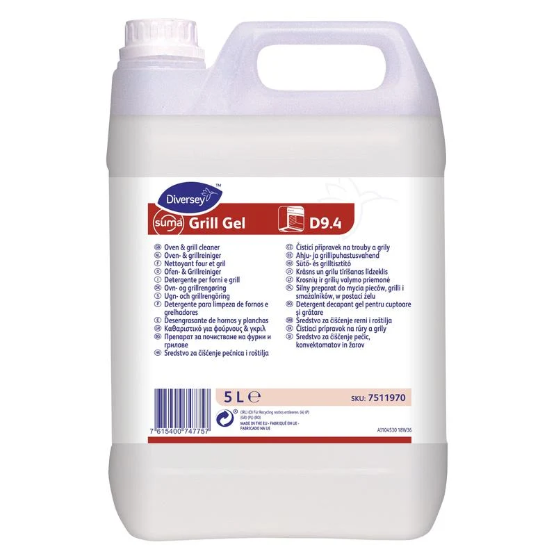 Suma Grill Gel D9.4, detergente per forno e grill, uso periodico | Contenitore (5 L)