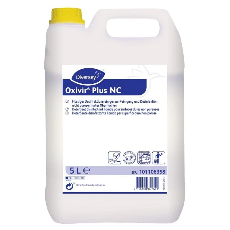 Di Oxivir più NC, detergente per disinfezione liquido concentrato con una vasta gamma di applicazioni, per la gamma di lavorazione degli alimenti | Contenitore (5 L)