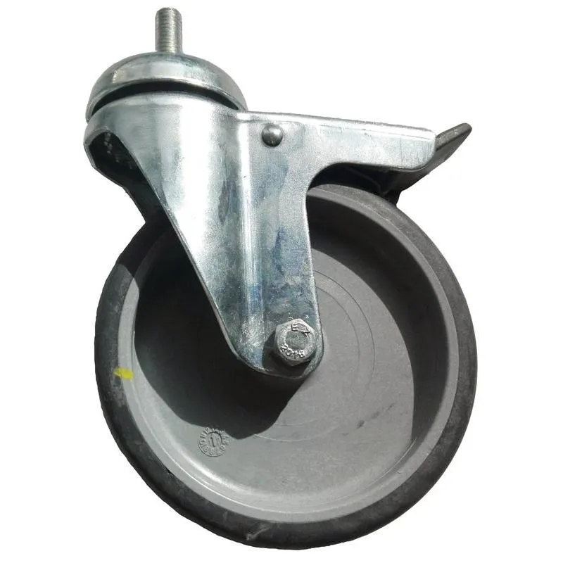 Taski Trolley Wheel - pavimenti ESD, bici per il carrello Taski, sterzabile, 125 mm, per il pavimento ESD, con freno | Pacchetto (1 pezzo)