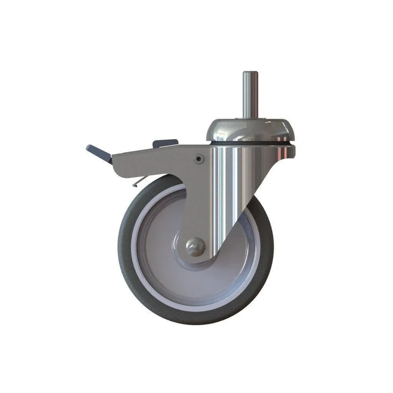 Ruota del carrello taski 100 mm con freno, ruota per il carrello Taski, sterzabile, 100 mm, con freno | Pacchetto (1 pezzo)