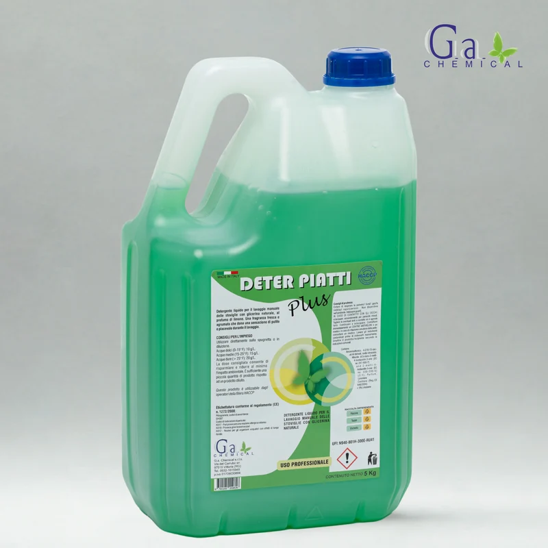DETER PIATTI - Detergente liquido per il lavaggio manuale delle stoviglie al limone con glicerina naturale - 5kg