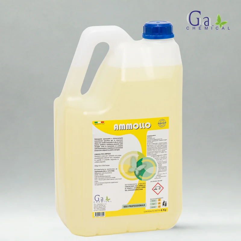 AMMOLLO - Detergente disincrostante concentrato per il prelavaggio delle stoviglie - 6kg