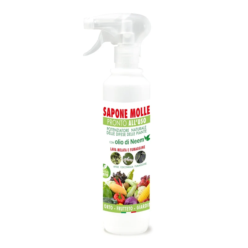 Sapone Molle di Potassio con Olio di Neem 500ml - Pronto all'uso