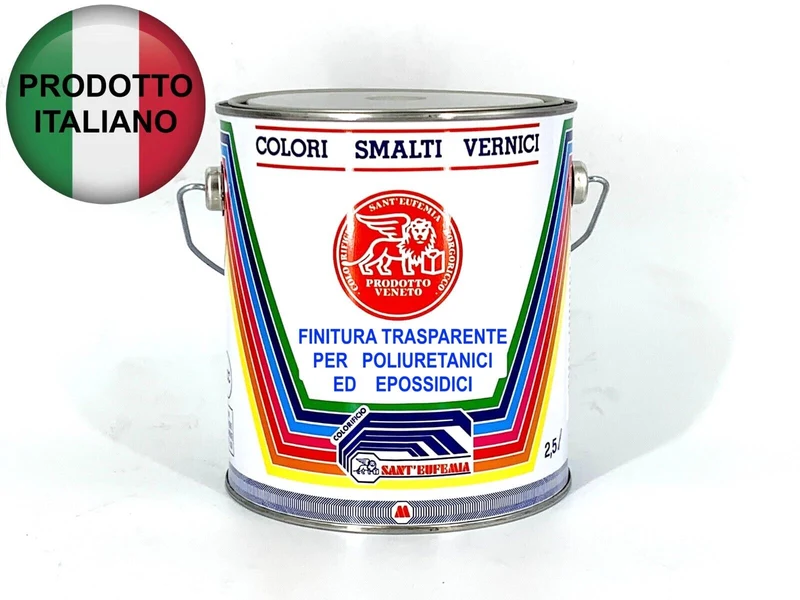 VERNICE POLIACRILEX BICOMPONENTE SMALTO TRASPARENTE X EPOSSIDICO E POLIURETANICI