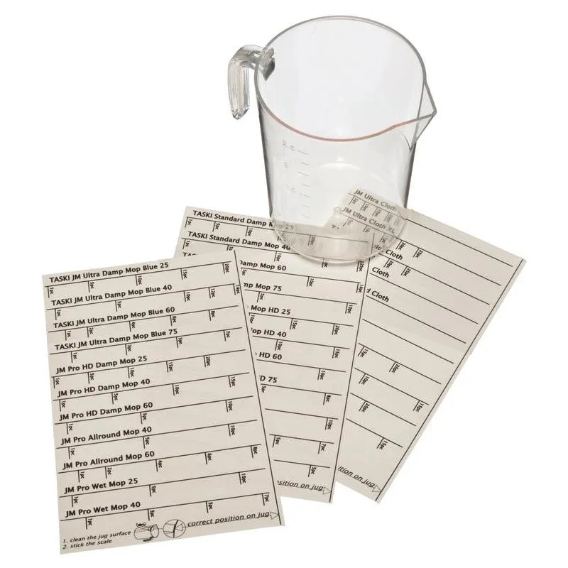 SET SET ASSTIVI per misurare tazze, adesivo sostitutivo impostato per misurare la tazza | Pacchetto (1 pezzo)