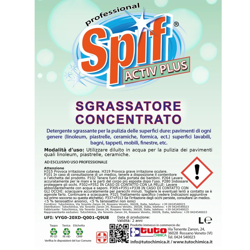 Spif Activ Plus Sgrassatore Concentrato