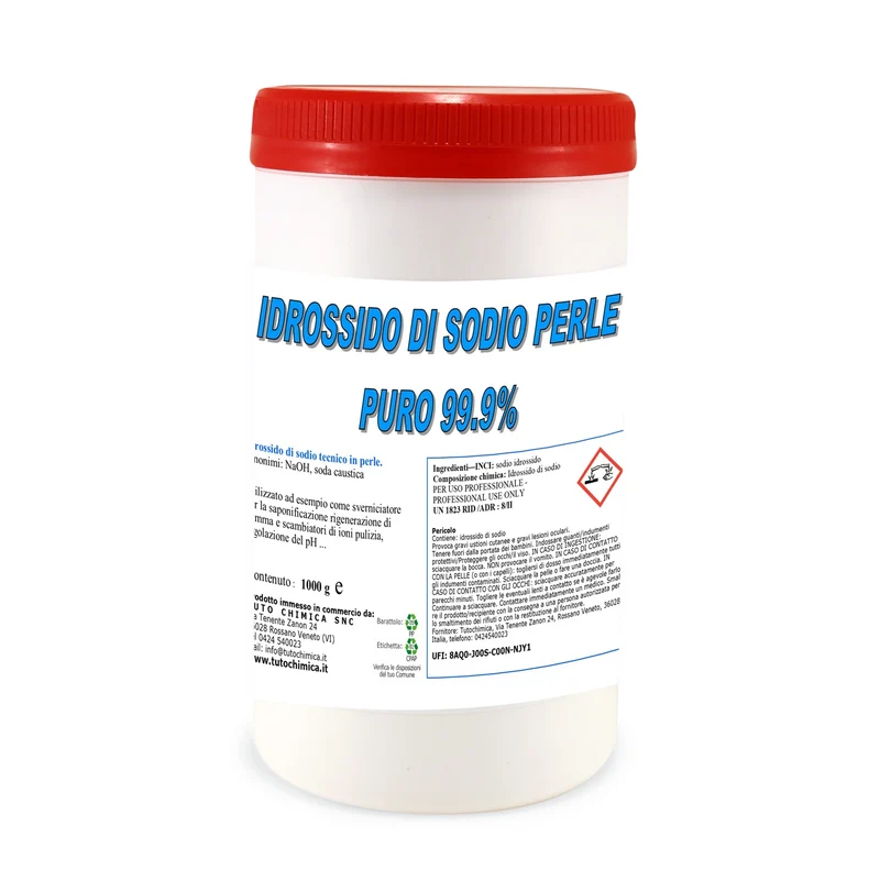 Idrossido di sodio perle puro 99.9% 1Kg