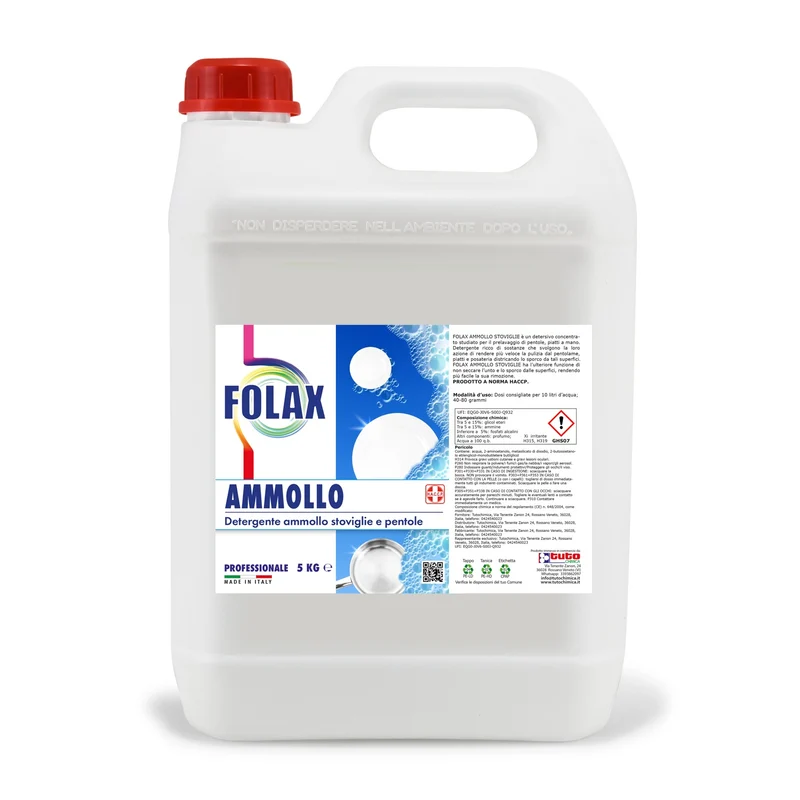 Folax detersivo piatti ammollo prelavaggio 5Kg