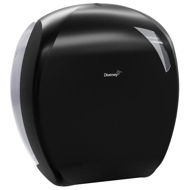 Porta da toilette jumbo rotoli maxi, donatore per rotoli di carta igienica jumbo maxi, nero | Pacchetto (1 pezzo)