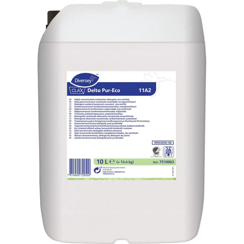 Clax Delta PE 11A2, detergente combinato altamente concentrato per lavanderia colorata | Contenitore (10 L)
