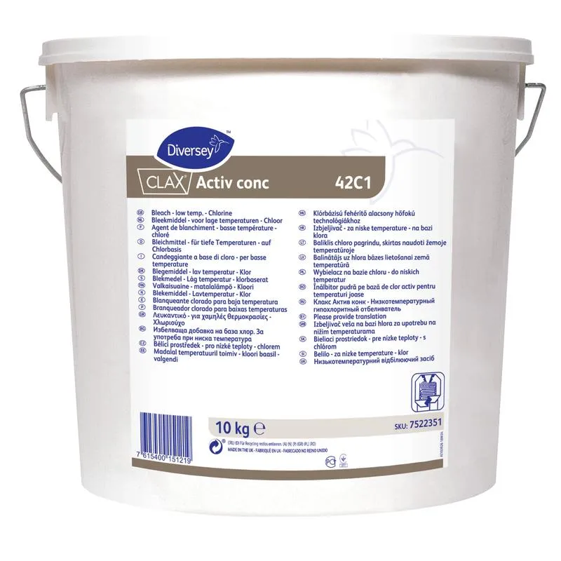 Clax Activa Conc 42C1, candeggina di cloro concentrato | Secchio (10 kg)