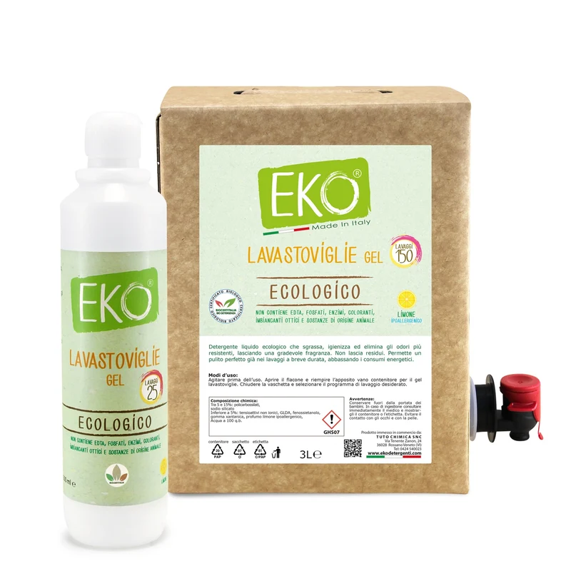 Bag in Box kit Eko detersivo lavastoviglie gel