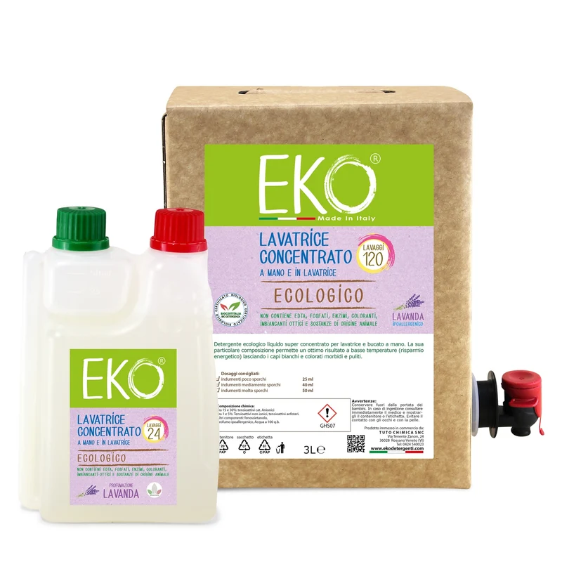 Bag in Box Kit Eko detersivo ecologico lavatrice e bucato a mano