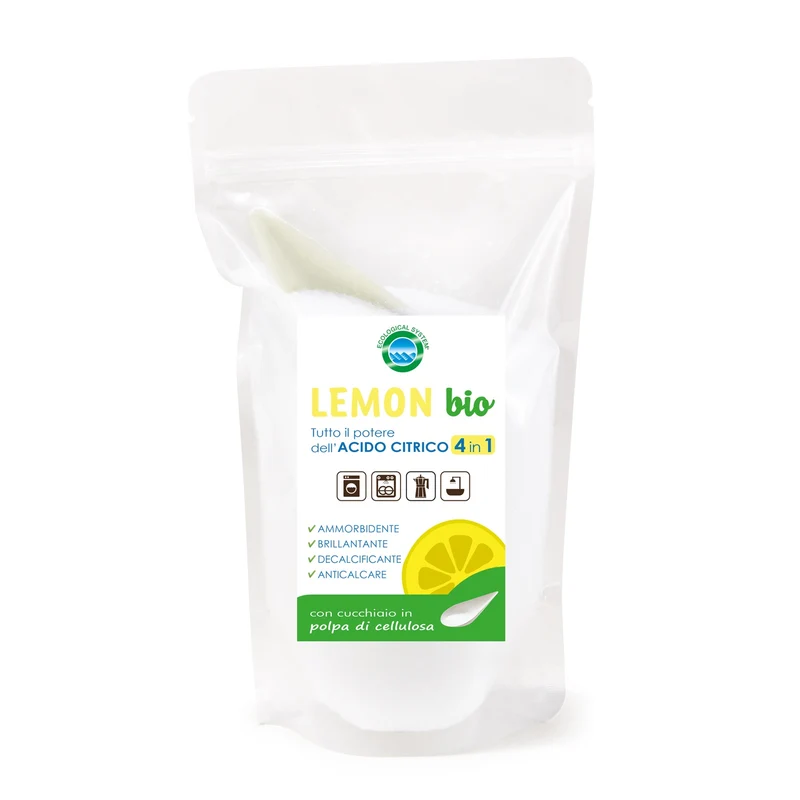 Lemon bio ricarica 450g ammorbidente, brillantante, decalcificante, anticalcare.